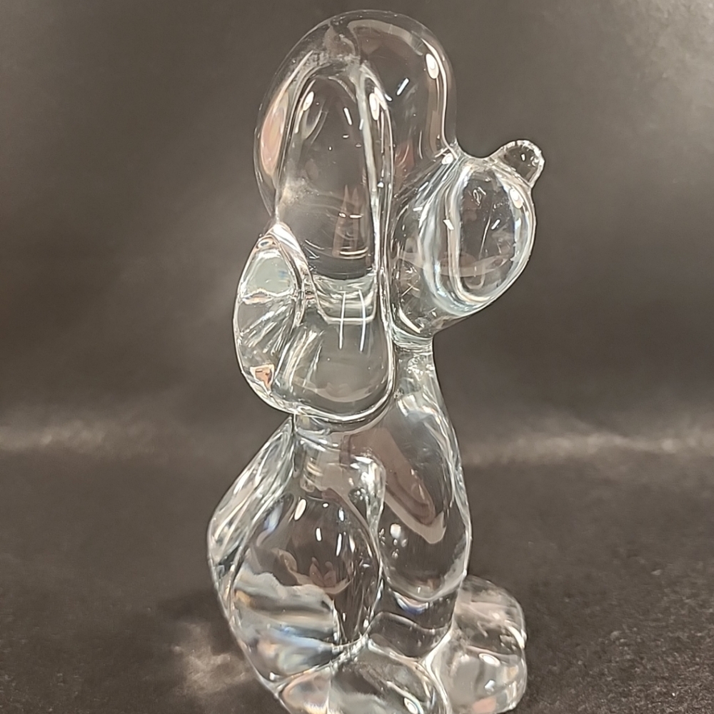 Mikasa Crystal Dog Puppy Paperweight Figurine Classic Friends 6.5" Hound Pup - Picture 2 of 11